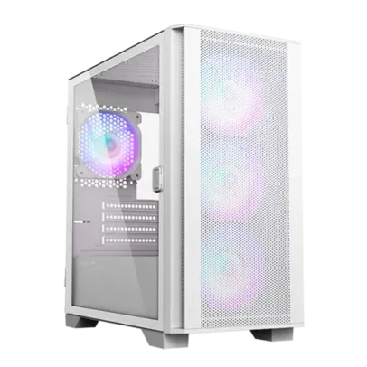 Gabinete Gamer Montech AIR 100 ARGB, Mini Tower, White, mATX, 4 Fans, Vidro Temperado