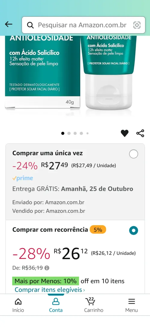 Imagem na descrição da promoção