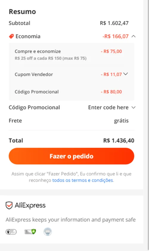 Imagem na descrição da promoção