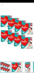 [Clube da Lu] Kit 8 Fraldas Pampers Supersec Tamanho XG 96 Tiras R$ 52