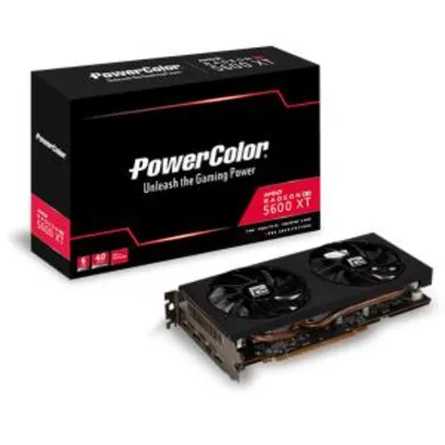 Placa de Vídeo Powercolor Radeon Navi RX 5600 XT Dual OC, 6GB, GDDR6 R$ 1899