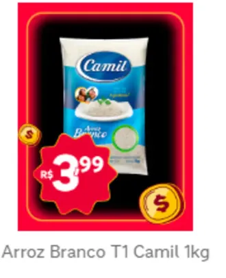 [REGIONAL]Arroz Branco T1 Camil 1kg