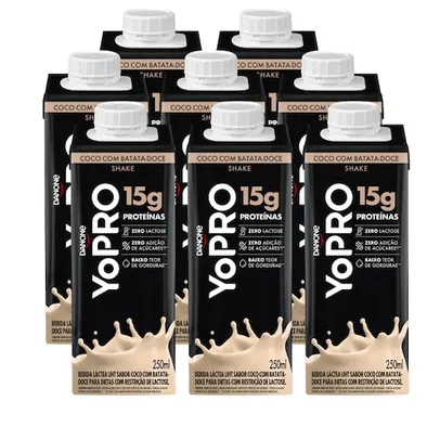 Pack com 8 Unidades YoPRO Coco com Batata Doce 15G Protein 250ml