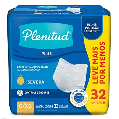 [ PRIME | REC ]  Fralda Geriátrica Plenitud Protect Plus Incontinência Severa G/XG - 32 Unidades