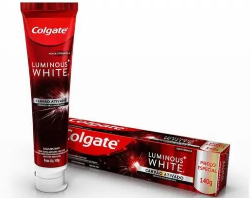 Colgate Luminous White Carvão Ativado 140g | R$7 Cada