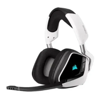 Headset Gamer Corsair Void Elite Wireless, RGB, 7.1 Surround, Drivers 50mm, Branco - CA-9011202-NA