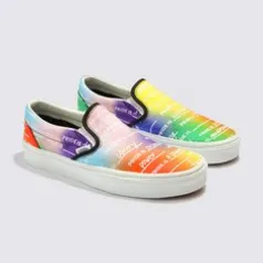 [1ª COMPRA] Tênis Slip-On Pride Rainbow True White