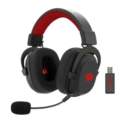 Headtset Gamer Redragon Zeus Pro, Surround 7.1, Cabo USB-C Removível, Wireless, c/Microfone, Preto - H510-PRO