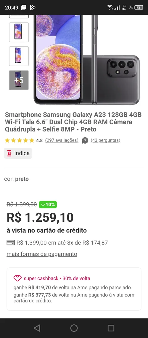 Imagem na descrição da promoção