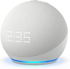 Alexa Echo Dot 5ª Geração Com Relógio | Smart Speaker Com Alexa | Display De Led Ainda Melhor | Cor Branco