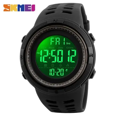 ￼SKMEI Relogio 1251 esportes impermeável masculino lazer digital LED digital multifuncional relógio 