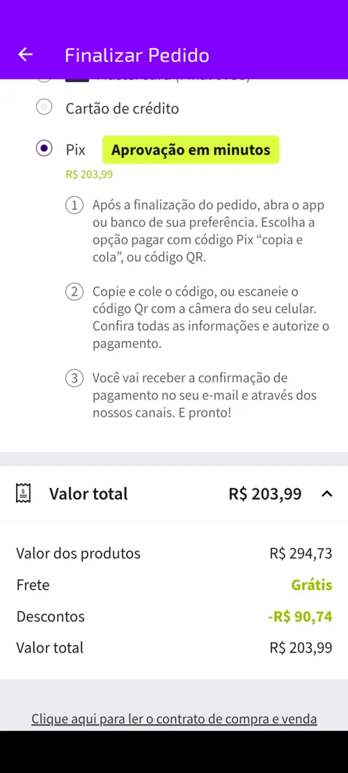 Imagem na descrição da promoção