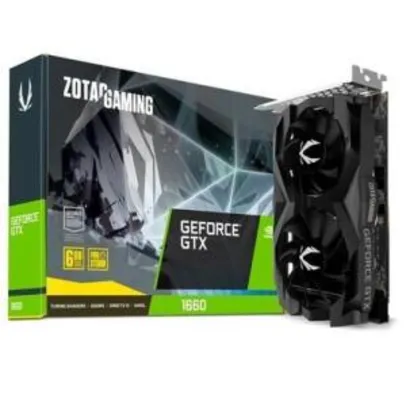 Placa de Vídeo Zotac NVIDIA GeForce GTX 1660 Twin Fan 6GB - R$1100