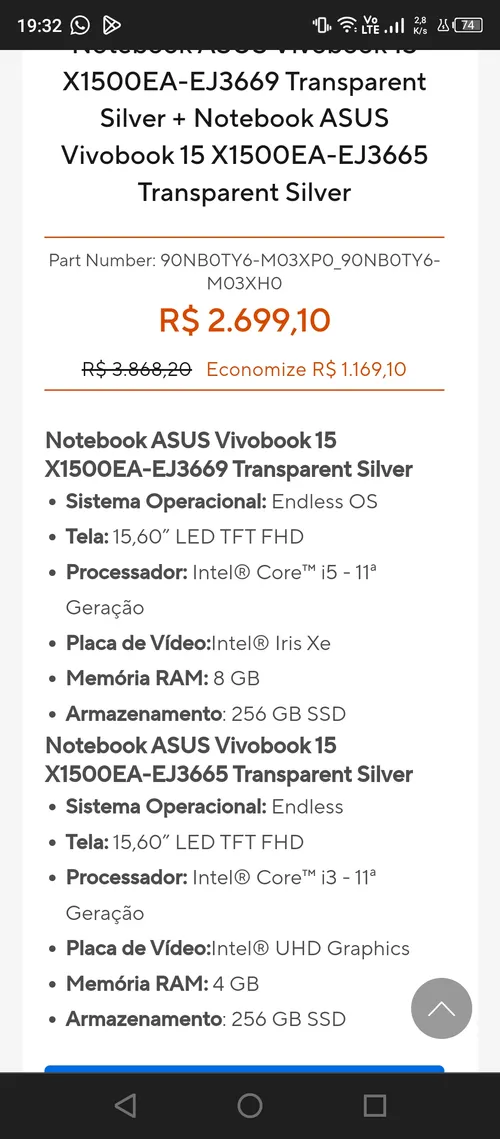 Imagem na descrição da promoção