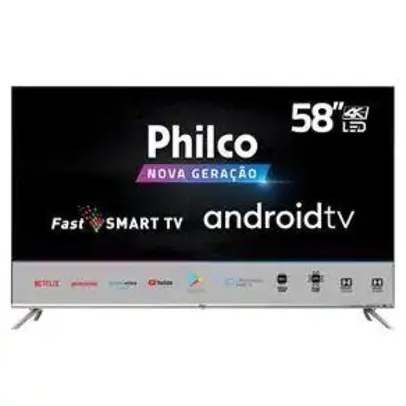 Smart TV LED 58" UHD 4K Philco PTV58G71AGBLS Inteligência Artificial / Sistema Android