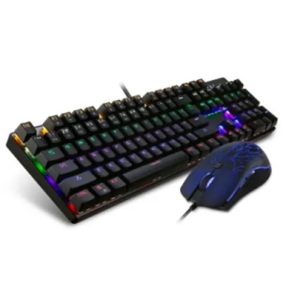 [GearBest] Motospeed CK666 Optical Mechanical Keyboard Mouse Combo - R$133
