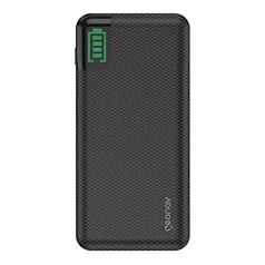 Carregador Portátil Universal 20.000mAh, 2 saídas USB QC 3.0 para carregamento rápido + 1 saída USB-C (PD) até 18W, até 7 recargas, Preto, PB20KBK, Ge