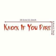 Adesivo de Parede Halloween - KNOCK IF YOU PARE