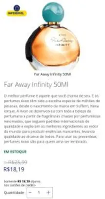 Far Way Infinity Avon - 50 ml | R$18