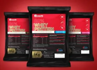 (TOP) WHEY PROTEIN CONCENTRADO (1KG) - GROWTH SUPPLEMENTS R$65