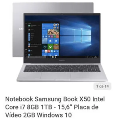 Notebook Samsung Book X50 Intel Core i7 8GB 1TB | R$4.274