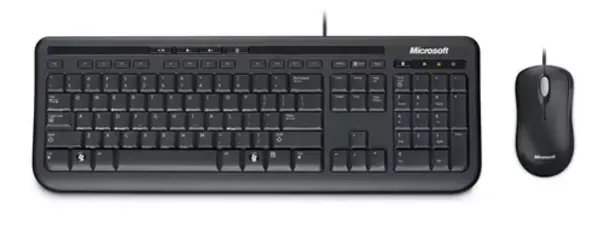 Kit teclado e mouse Microsoft Wired 600
