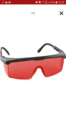 Óculos de Segurança Foxter - Vermelho | R$8