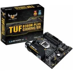 PLACA MÃE ASUS TUF B360M-PLUS GAMING/BR, CHIPSET B360, INTEL LGA 1151, MATX, DDR4 - R$419