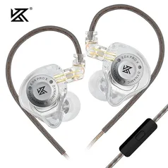 [ Conta Nova | Taxa Inclusa ] Fone de Ouvido KZ-EDX PRO X Auriculares IEM, Dynamic Drive, HiFi, Graves Profundos, Cancelador de Ruído