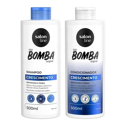 Kit Shampoo e Condicionador SOS Bomba Original 500ml Salon Line