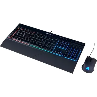 [Ame R$149] Combo Teclado e Mouse Gamer RGB ABNT2 Harpoon e K55 - CH-9206115-BR - Corsair