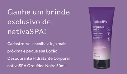 BRINDE- O Boticário GANHE 1 LOÇÃO HIDRATANTE 50ml