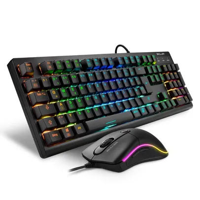 [APP] Kit Gamer Sharkoon RGB Teclado Mecânico Shark Skiller, Red, ABNT2 + Mouse SGM2, 6400 DPI