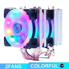 CPU Cooler RGB com 6 Heatpipes, PWM silencioso, 4PIN, 150W, Intel LGA & AMD compativel