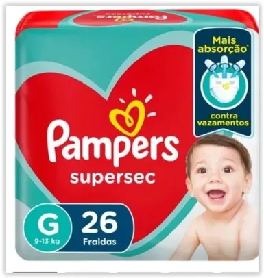 Pampers Supersec Fralda G 26 Unidades