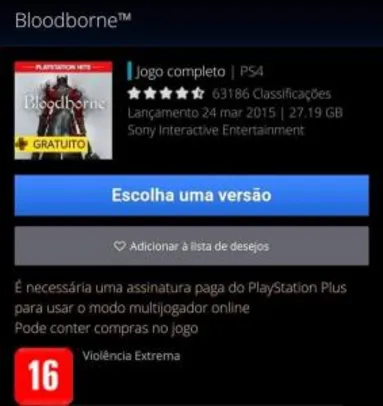 [PSN Plus] Bloodborn GRATUITO na PSN