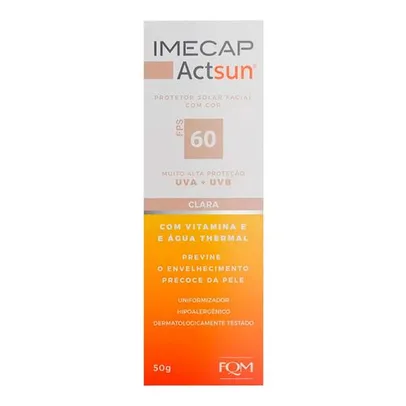 Protetor Solar Facial Imecap Act Sun Pele Clara 60FPS 50g