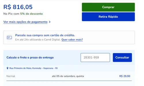 Imagem na descrição da promoção