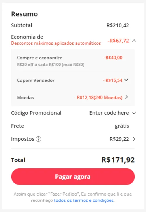 Imagem na descrição da promoção