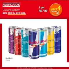 Red Bull 250ml - Americanas R$7