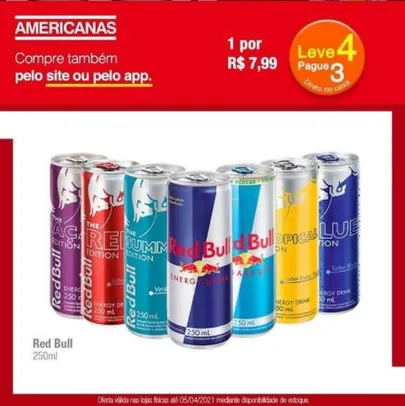 Red Bull 250ml - Americanas R$7