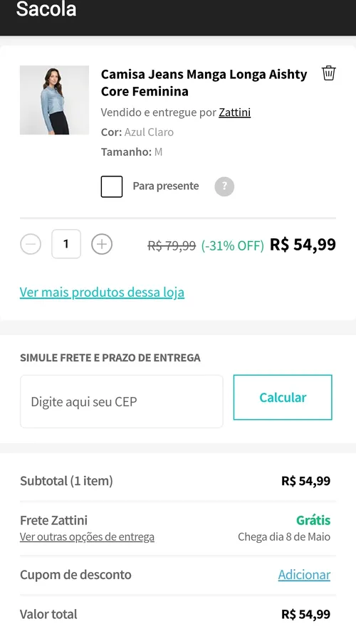 Imagem na descrição da promoção