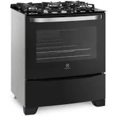 Fogão 5 Bocas Electrolux Prata Automático com Mesa de Vidro e Tripla Chama (76GS)