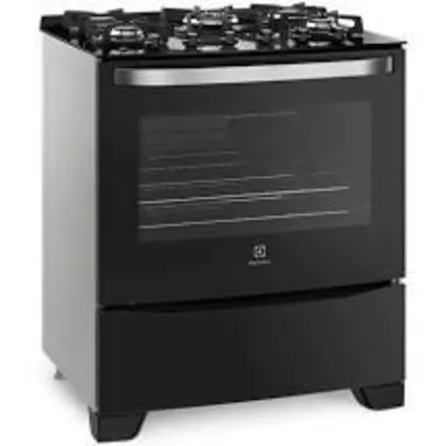 Fogão 5 Bocas Electrolux Prata Automático com Mesa de Vidro e Tripla Chama (76GS)