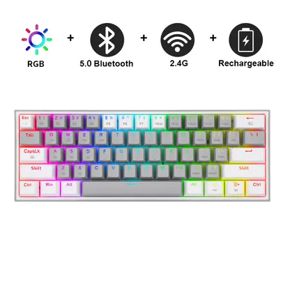 Redragon K616 Pro Tkl Wireless Rgb Mechanical Keyboard 5.0 Bt/2.4 Ghz/wired Three M