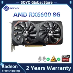 Placa de vídeo SOYO Radeon RX6600 8GB