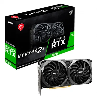 [CUPOM ANIV.] Placa de Vídeo MSI NVIDIA RTX 3050 Ventus 2X 8G OC, 8GB 