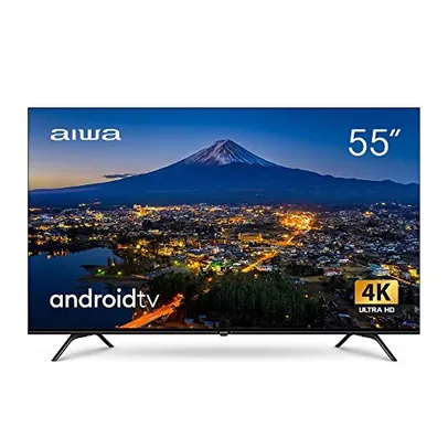 SmartTV Aiwa 55” Android, 4K, Borda Ultrafina, Dolby Vision & Atmos - AWS-TV-55-BL-01 TV 55 ANDROID - BORDA INFINITA AWS-TV-55-BL-01 BIVOLT