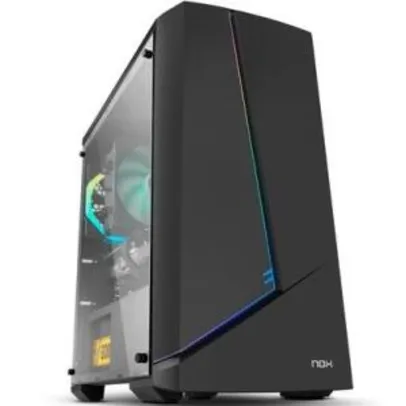 Gabinete Gamer NOX Infinity Alpha, RGB Rainbow, 1 Cooler, Lateral em Vidro - NXINFINTYALPHA | r$ 240