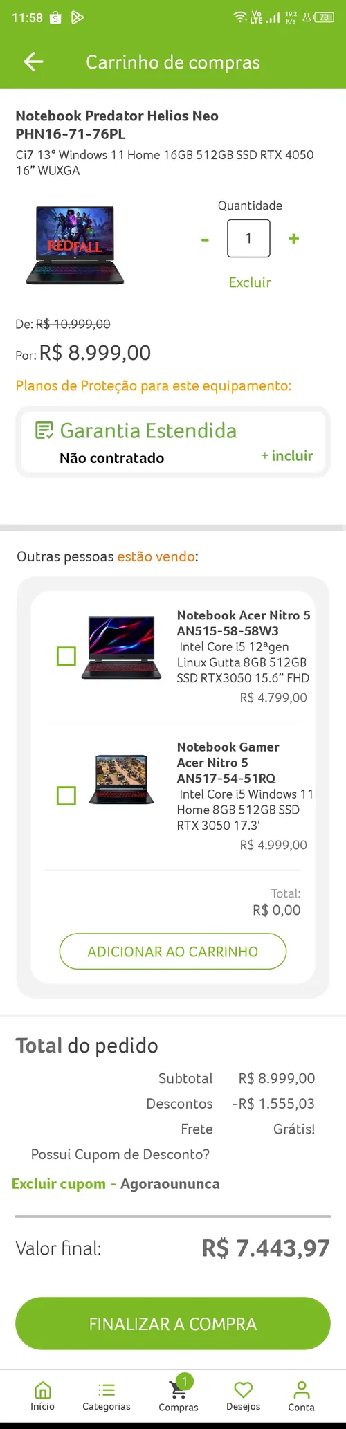 Imagem na descrição da promoção